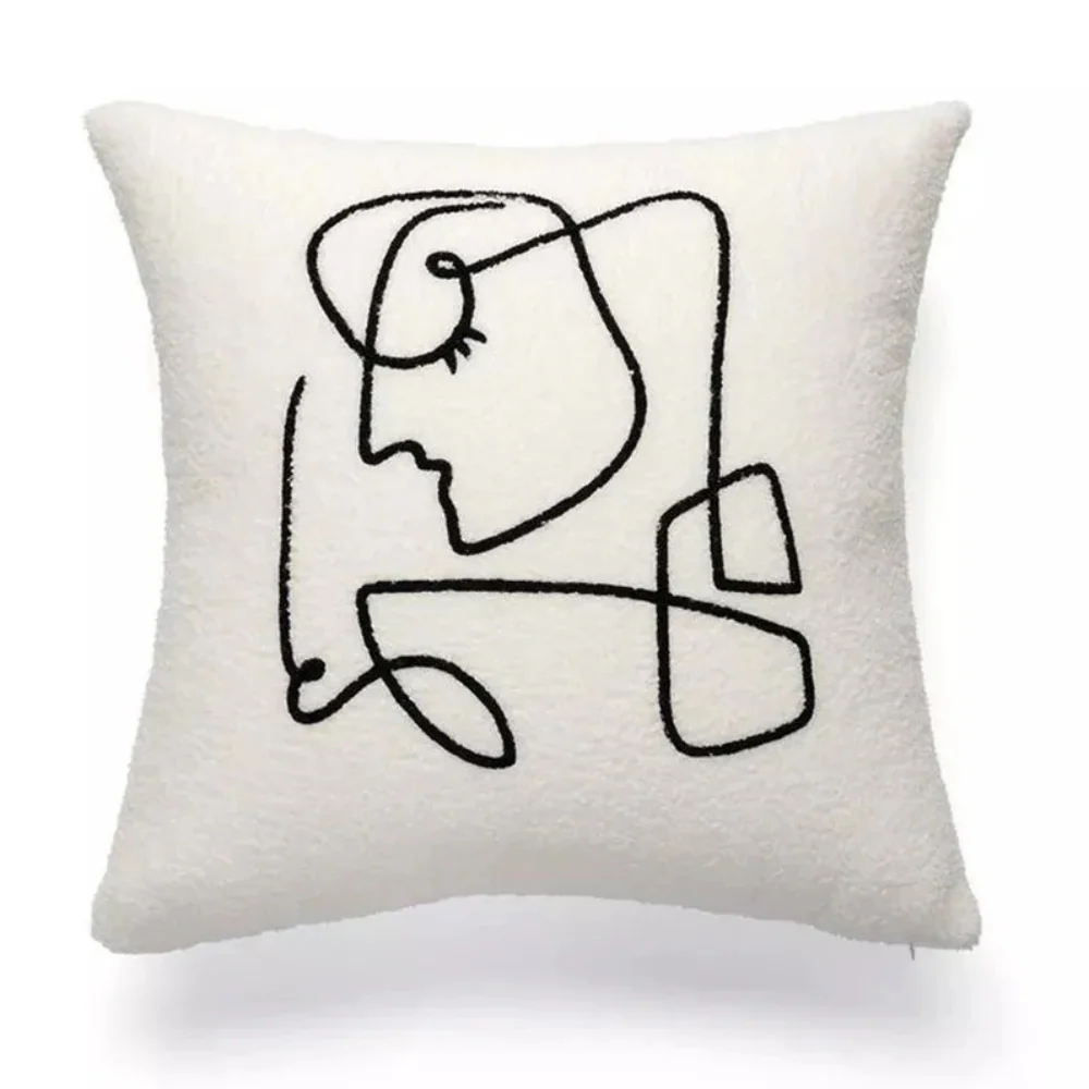 Abstract Face Artistic Cushion Cover - Image 6