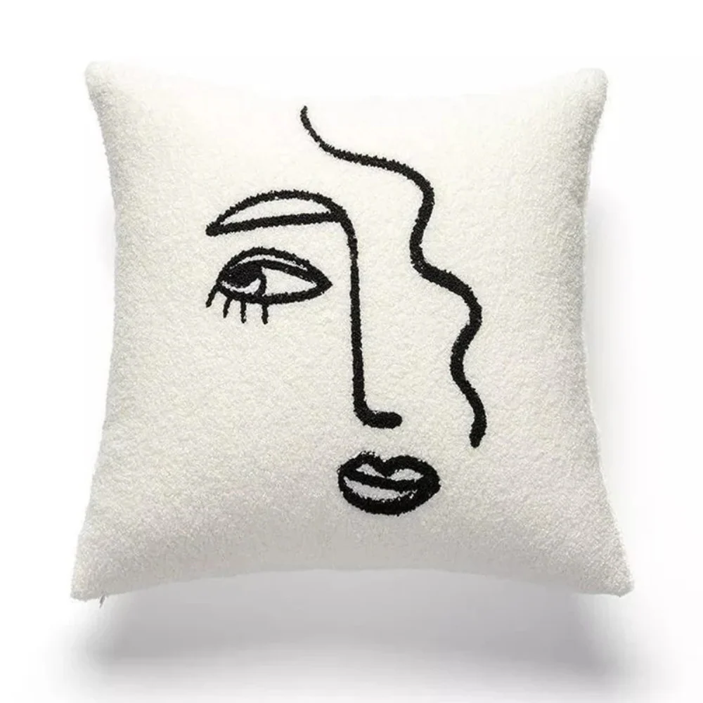 Abstract Face Artistic Cushion Cover - Image 8