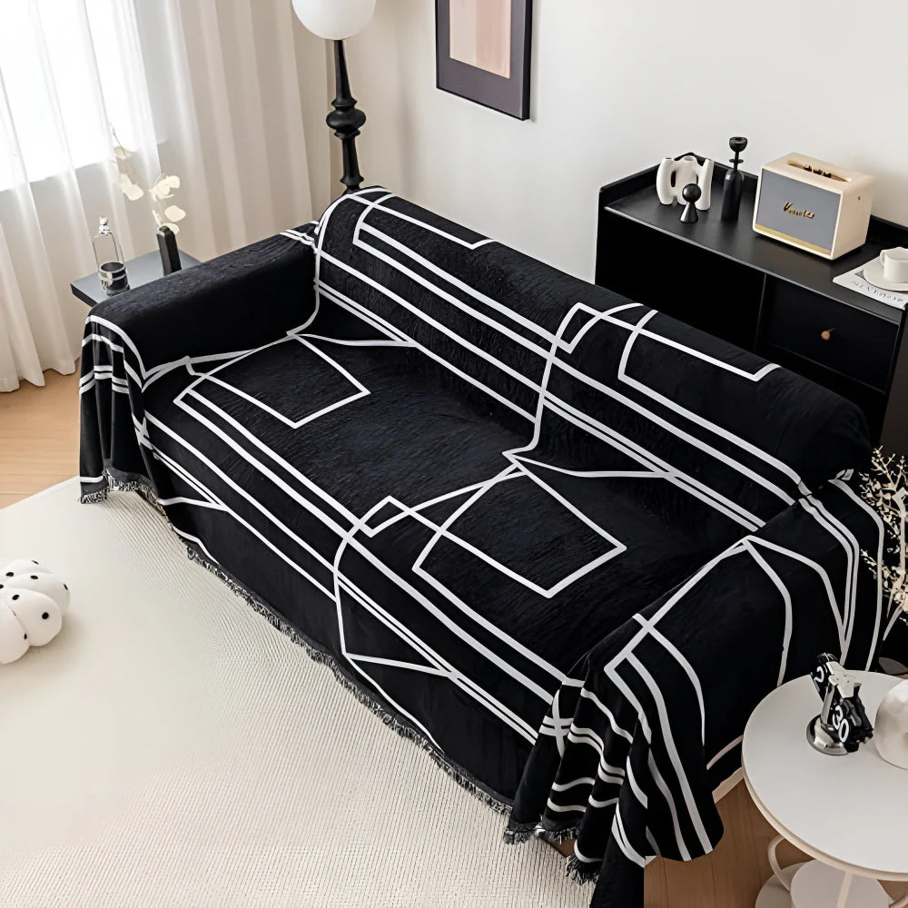 Abstract Grid Sofa Cover - Image 5
