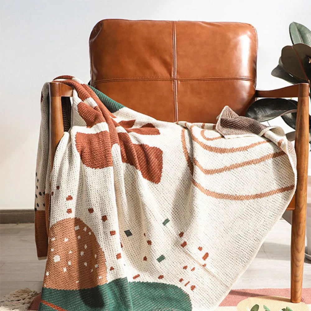 Abstract Style Knitted Throw - Image 4
