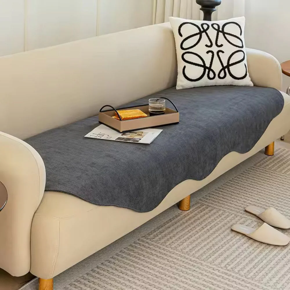All-Season Plain Contour Fit Sofa Cover - Image 5