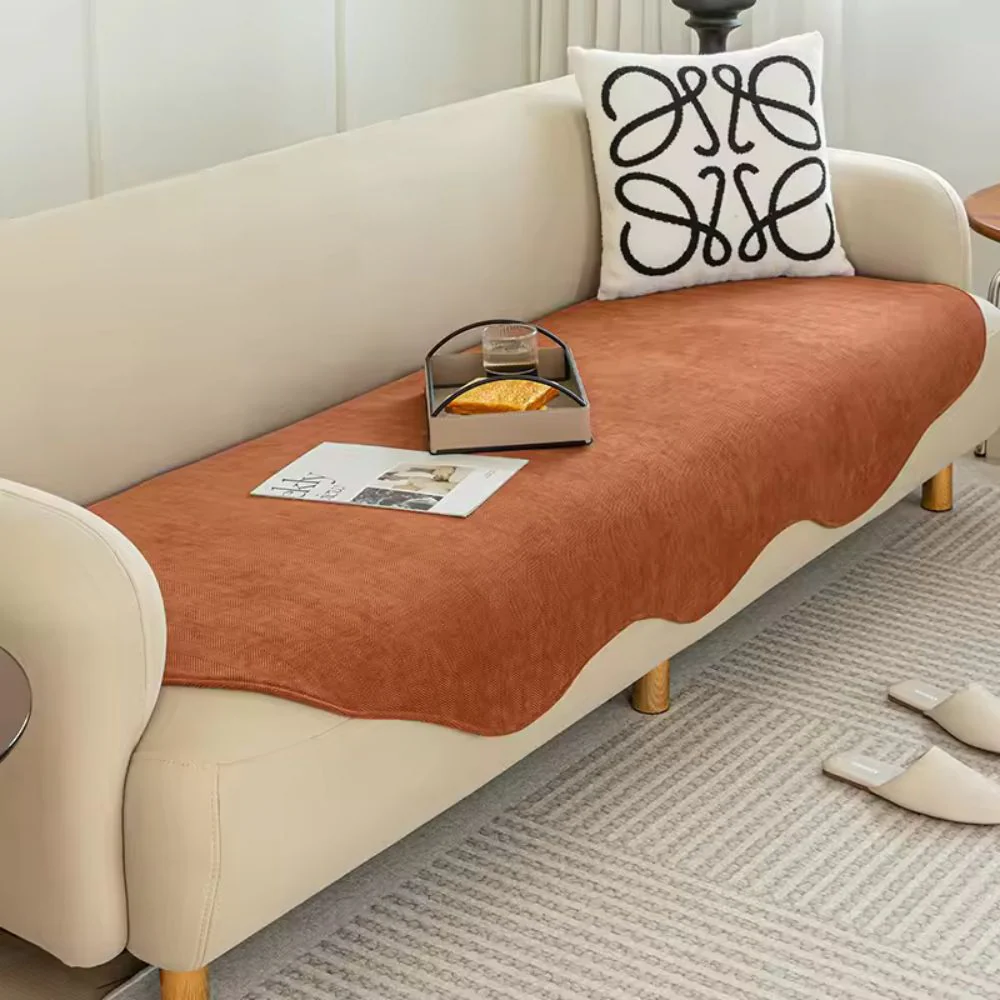 All-Season Plain Contour Fit Sofa Cover - Image 6