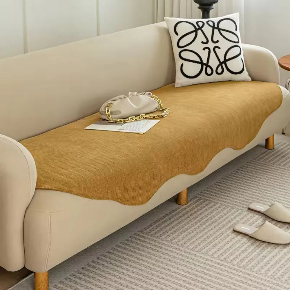 All-Season Plain Contour Fit Sofa Cover - Image 7