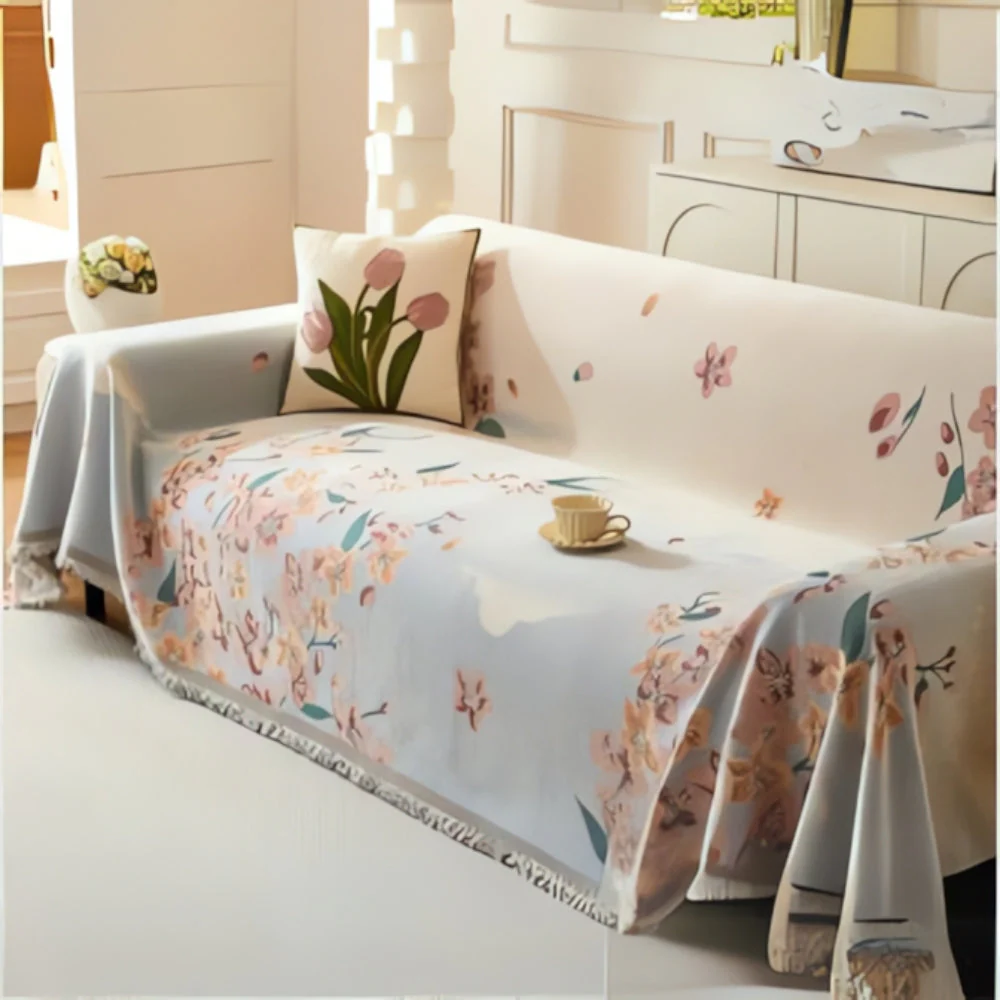 Amara Floral Reversible Sofa Cover - Image 4