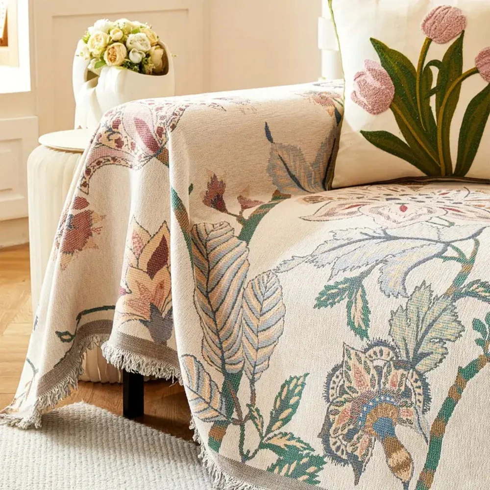 Amara Floral Reversible Sofa Cover - Image 5