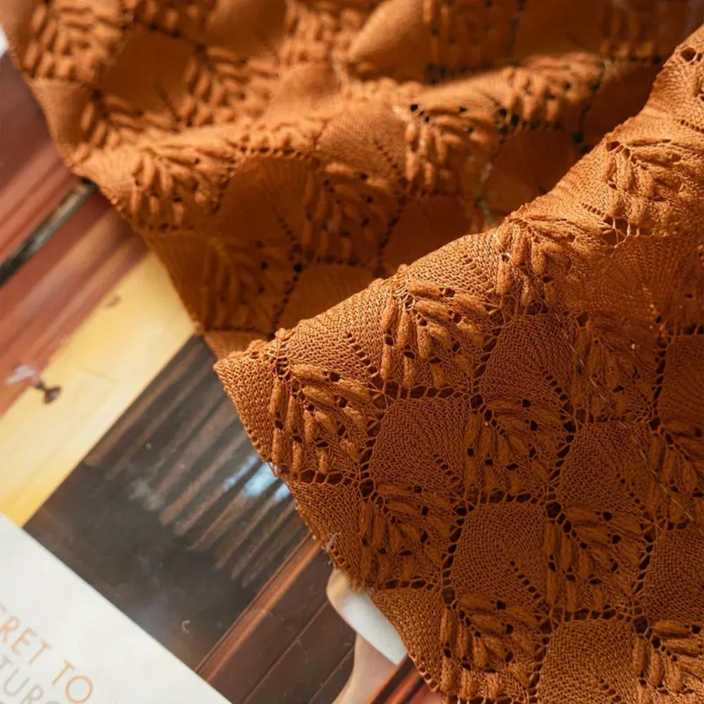 Amber Glow Boho Crochet Curtain - Image 3