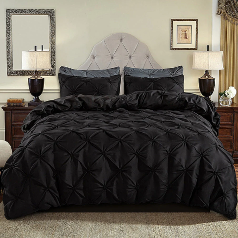 Amore Luxury Pinch Pleat Duvet Cover Set - Image 10