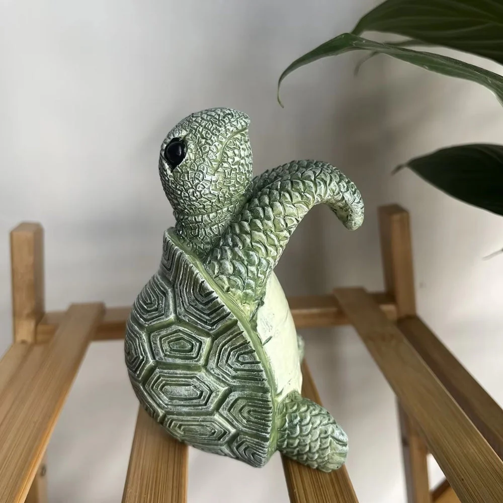 Arden Hanging Turtle Resin Pot Ornament - Image 6
