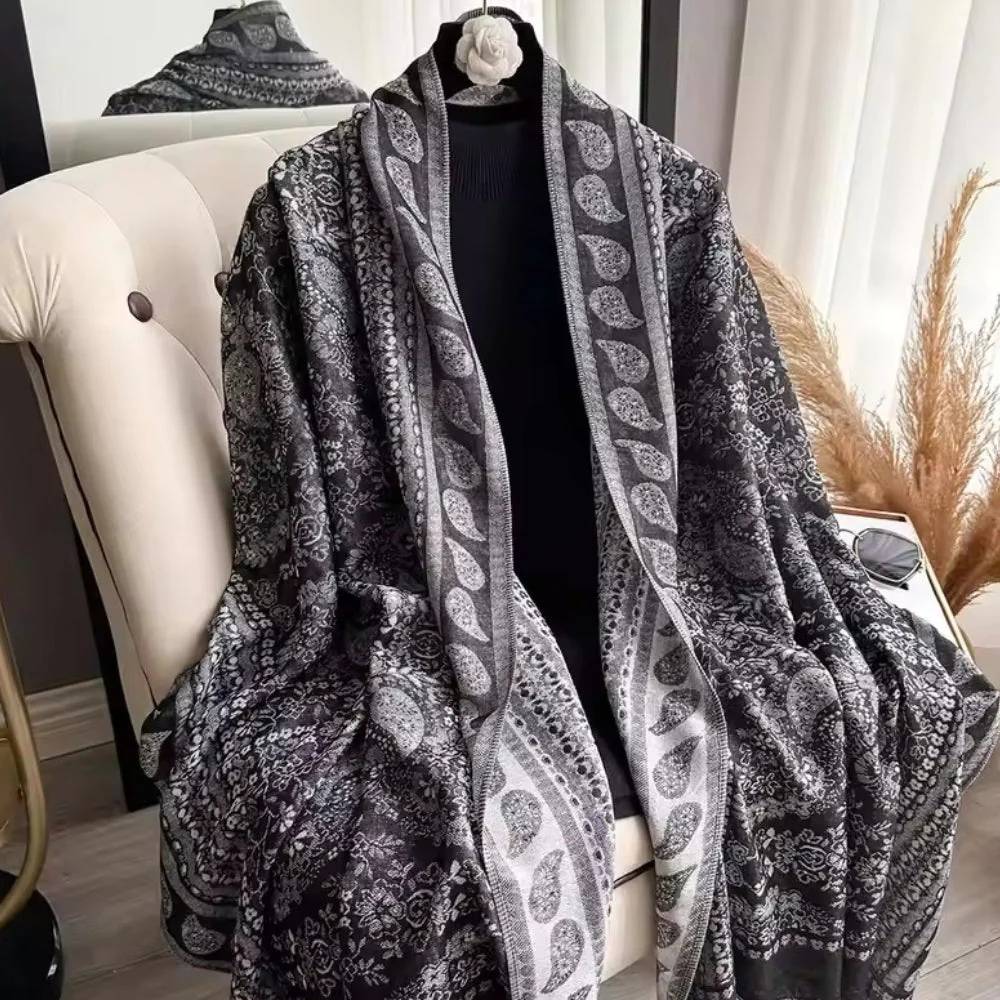 Artisan Boho Bloom Shawl Scarf - Image 4