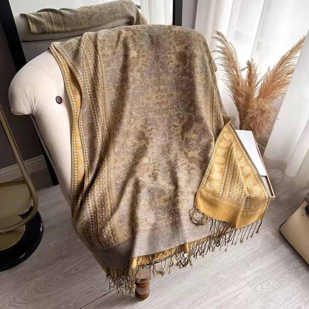 Artisan Boho Bloom Shawl Scarf - Image 7