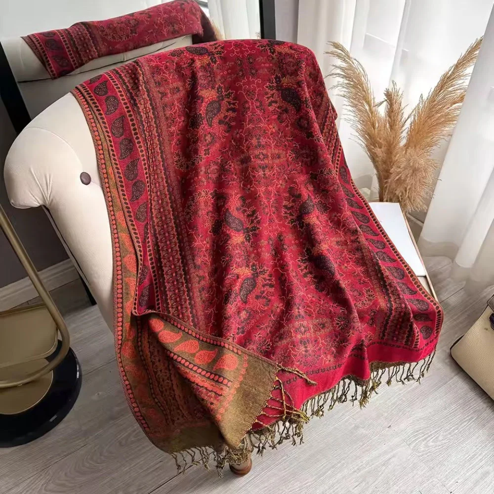 Artisan Boho Bloom Shawl Scarf - Image 9