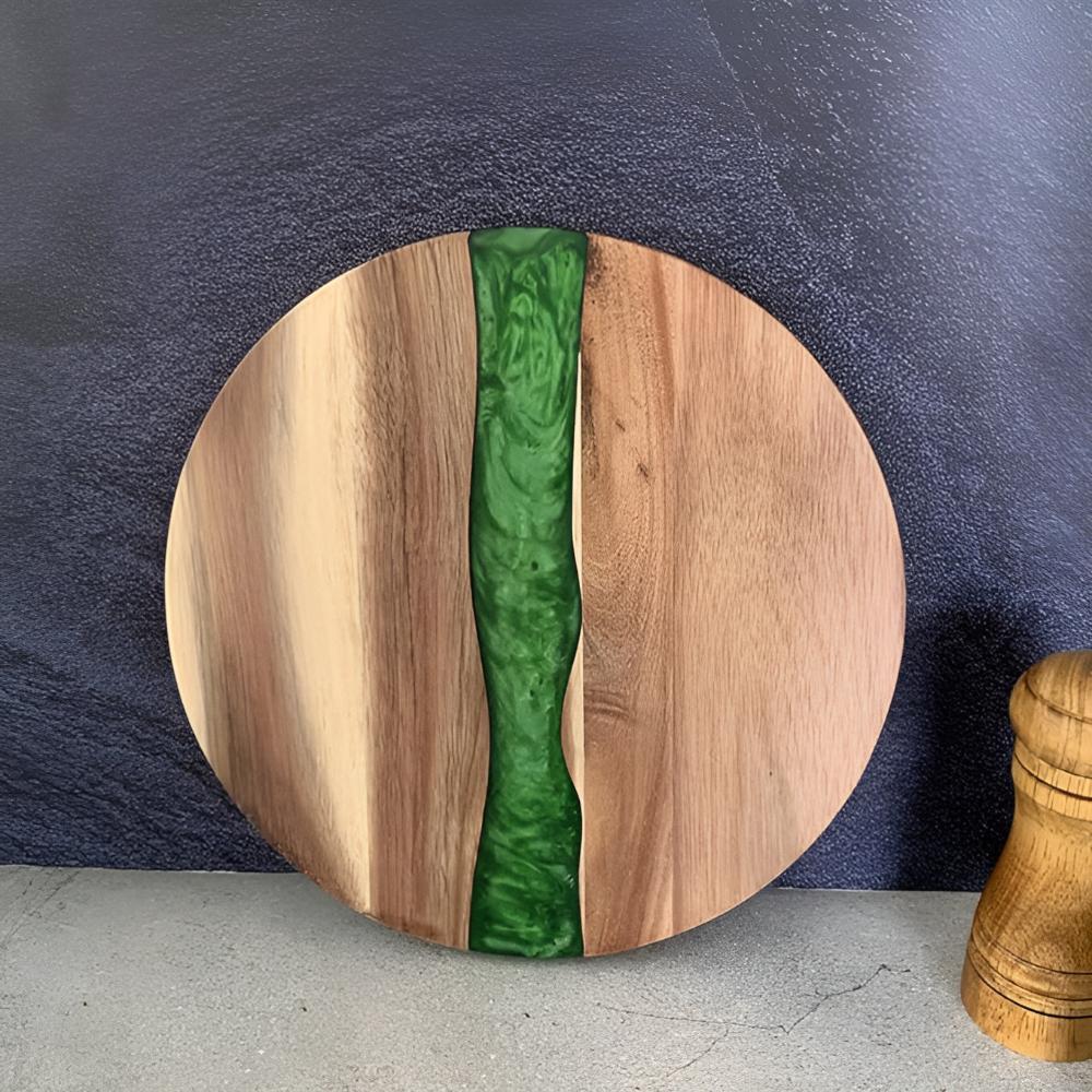 Artisan Epoxy Round Wood Chopping Board - Image 6