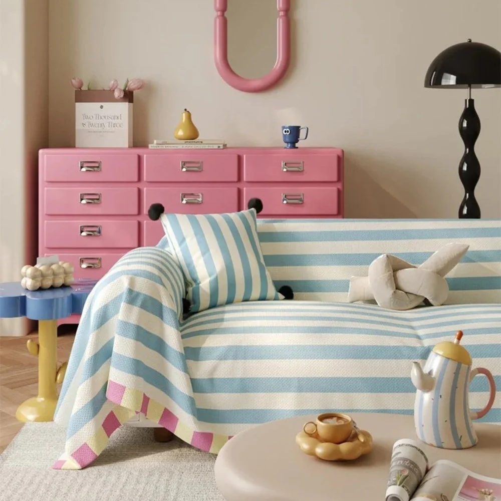 Atelier Pastel Striped Sofa Cover - Image 5