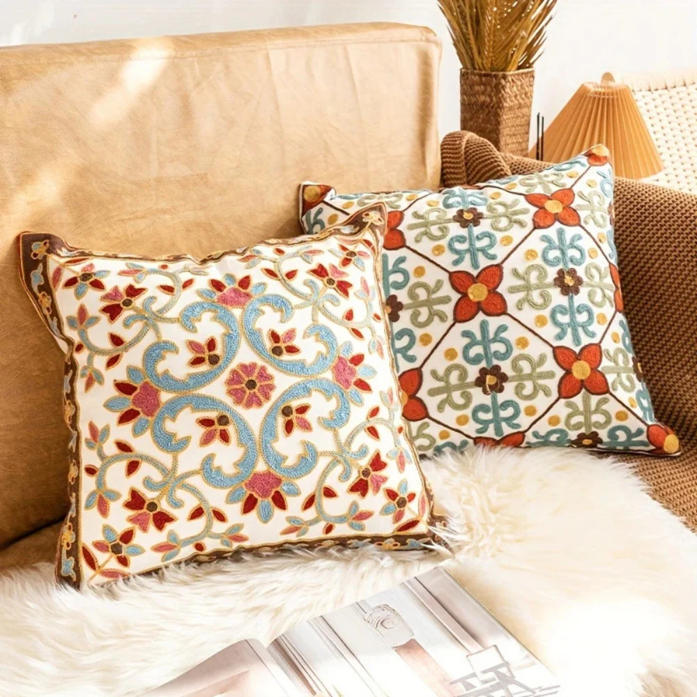 Aurae Embroidered Vintage Cushion Cover - Image 10