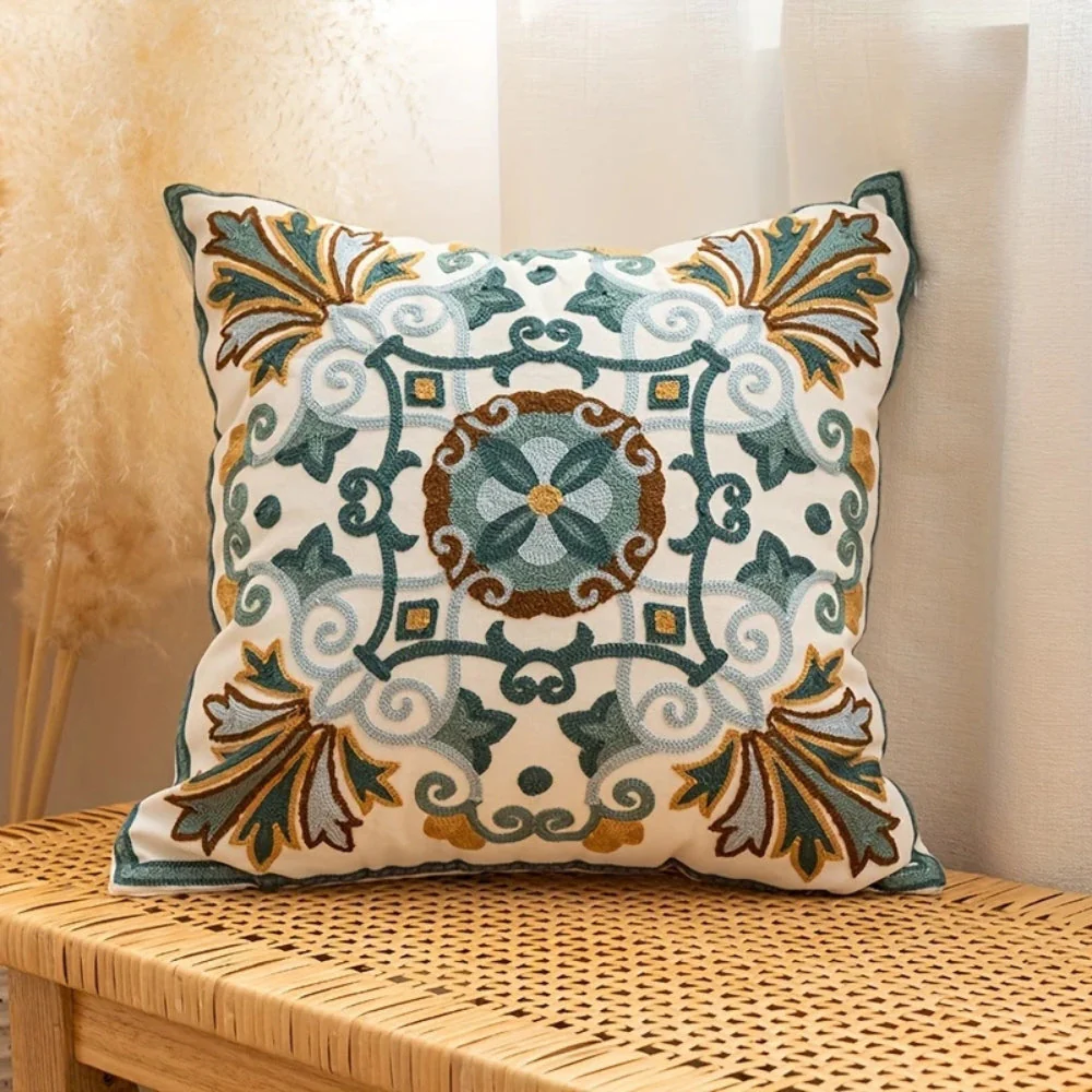 Aurae Embroidered Vintage Cushion Cover - Image 2