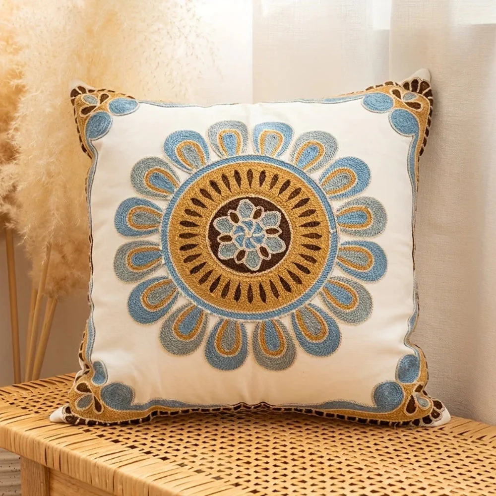 Aurae Embroidered Vintage Cushion Cover - Image 3