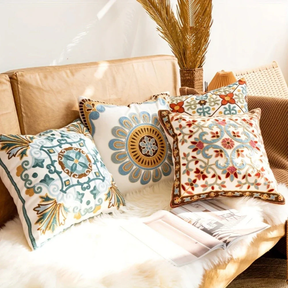 Aurae Embroidered Vintage Cushion Cover - Image 9