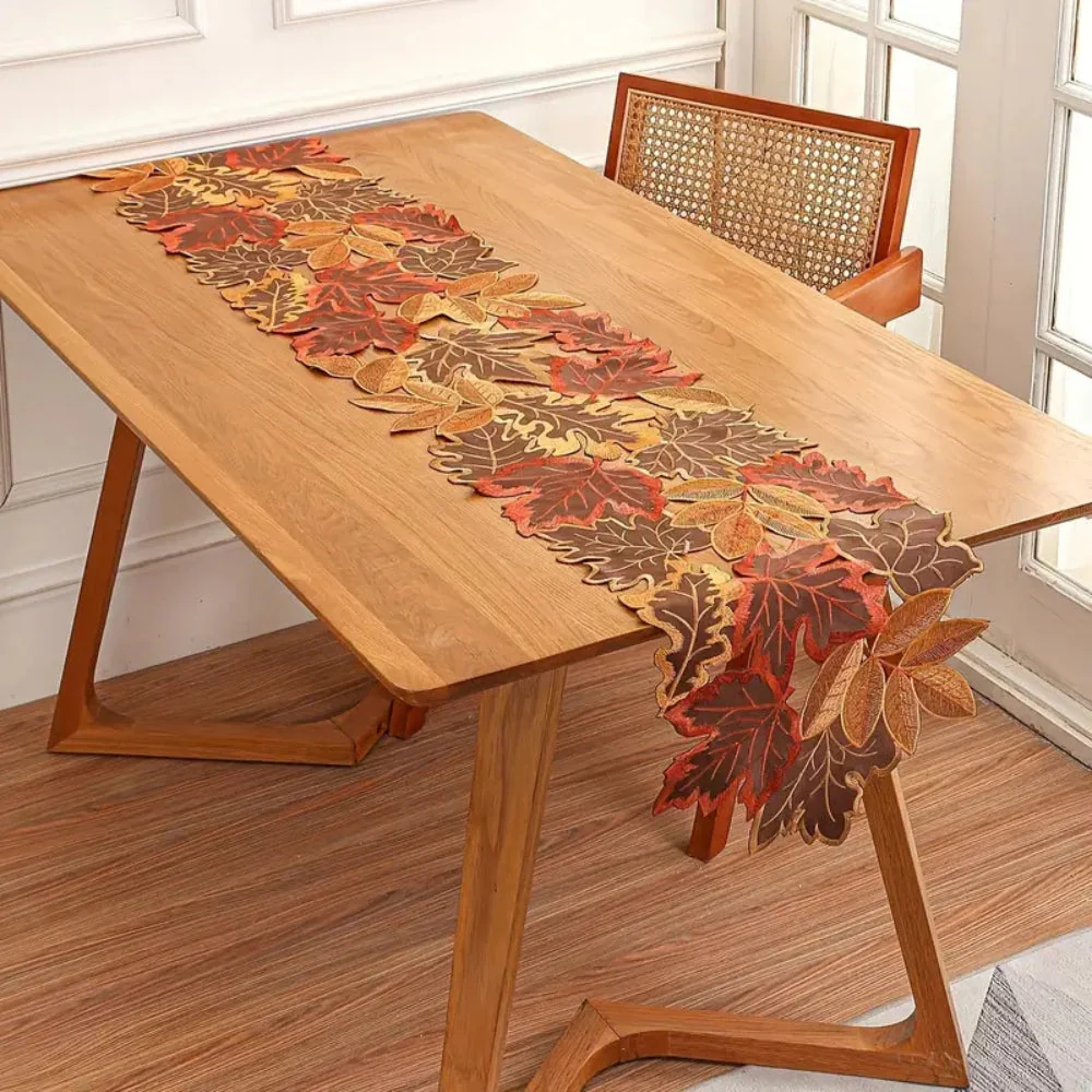 Autumn Leaves Table Runner for Dining Decor - Image 6