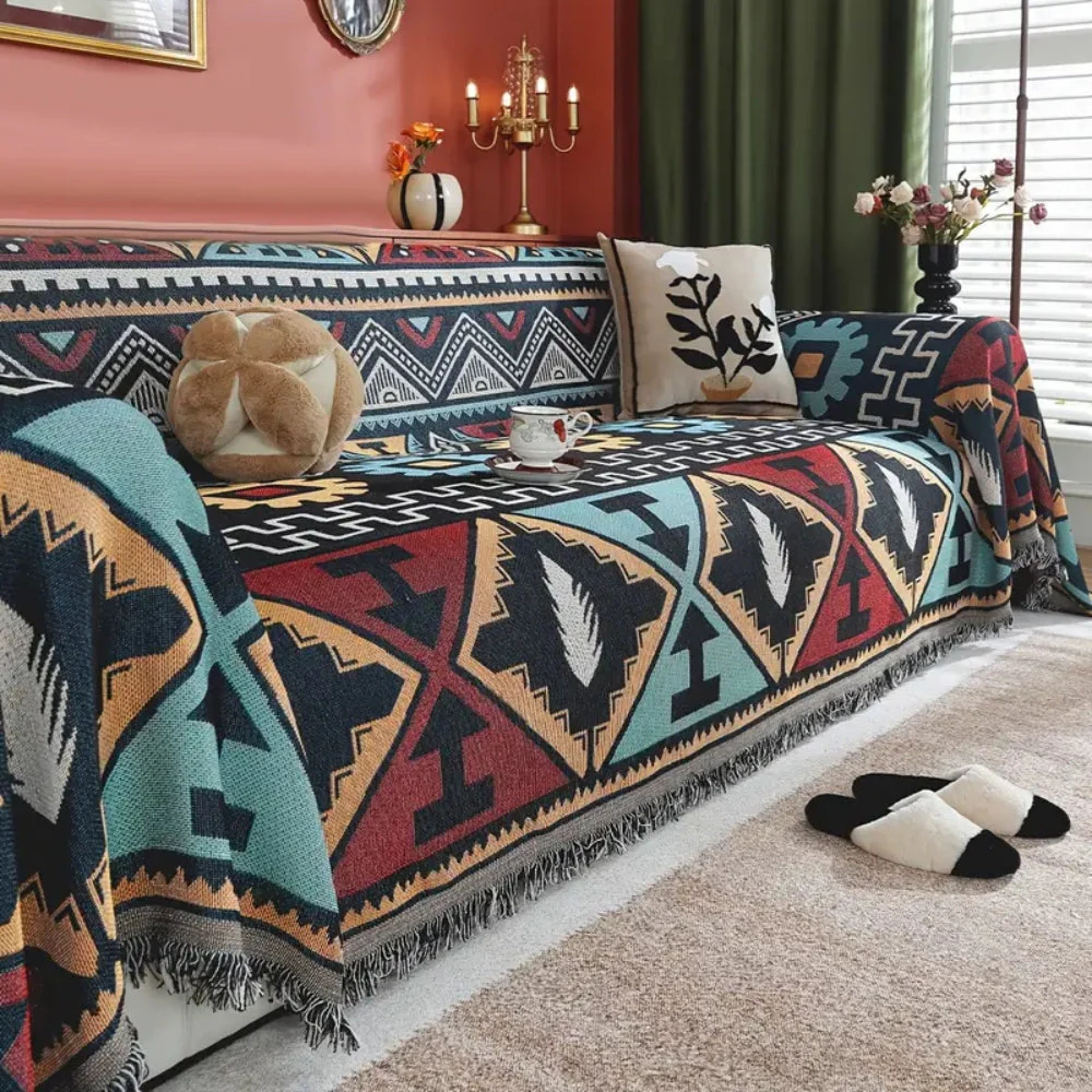 Aztec Geometric Pattern Sofa Cover - Image 3