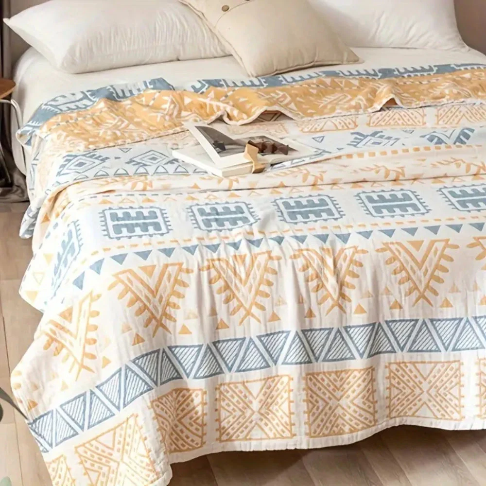 Aztec Layers Pure Cotton Blanket - Image 2