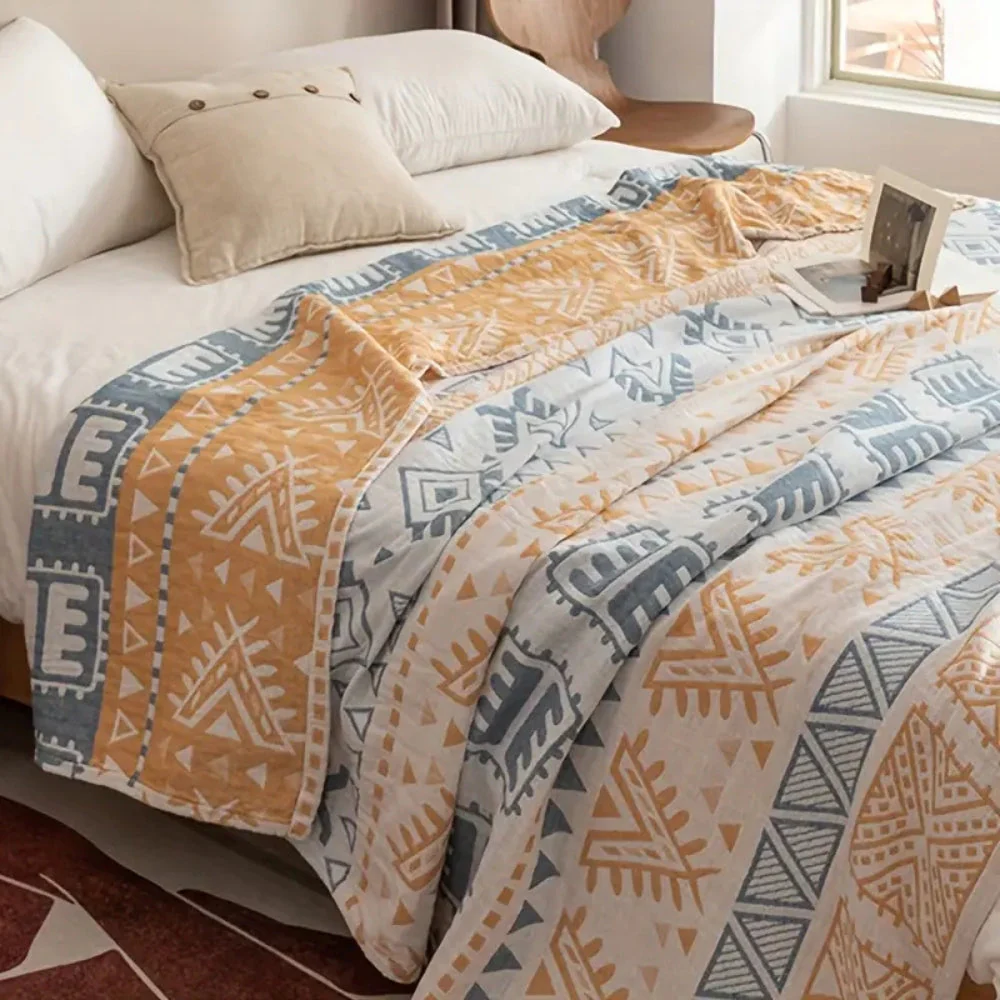 Aztec Layers Pure Cotton Blanket - Image 3