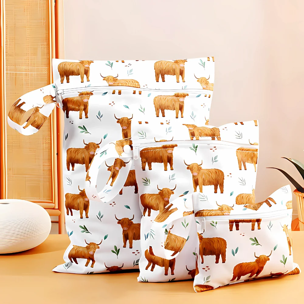 Baby Zoo Safari Print Reusable Wet Dry Bag | 3pcs Set - Image 3