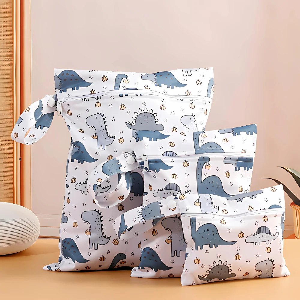 Baby Zoo Safari Print Reusable Wet Dry Bag | 3pcs Set - Image 4