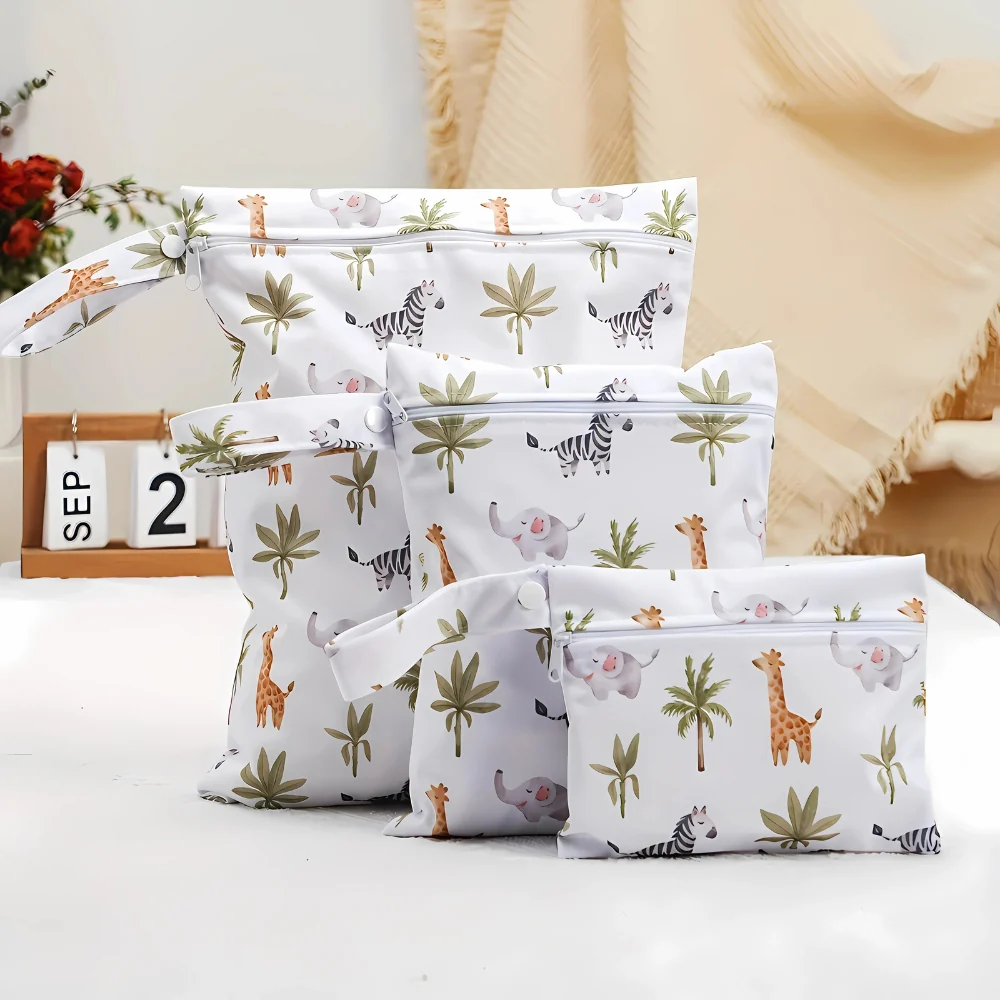 Baby Zoo Safari Print Reusable Wet Dry Bag | 3pcs Set - Image 6