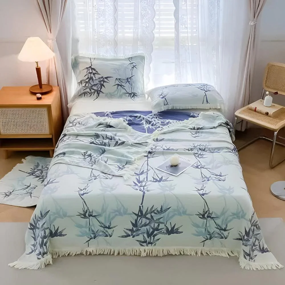 Bamboo Cotton Reversible Jacquard Throw - Image 3