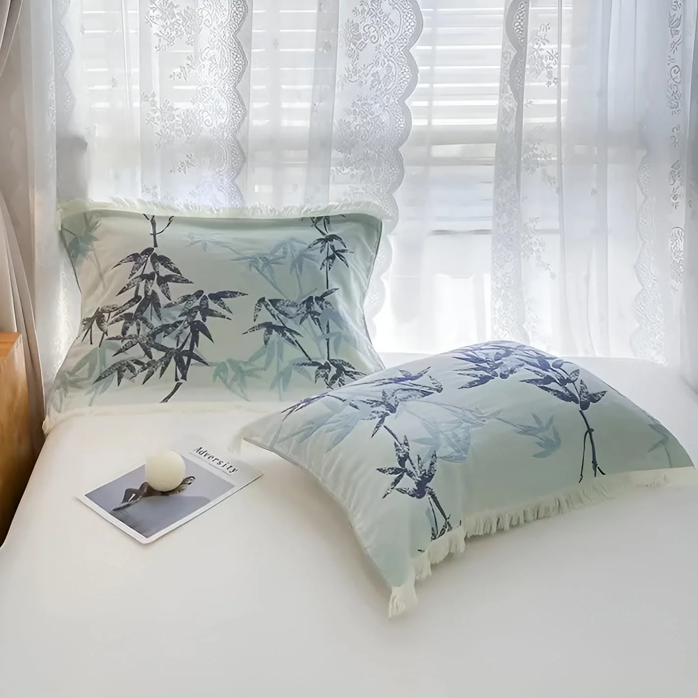 Bamboo Cotton Reversible Jacquard Throw - Image 5