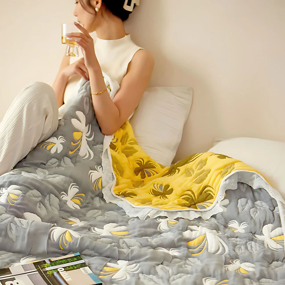 Elegant Floral Summer Blanket - Image 7