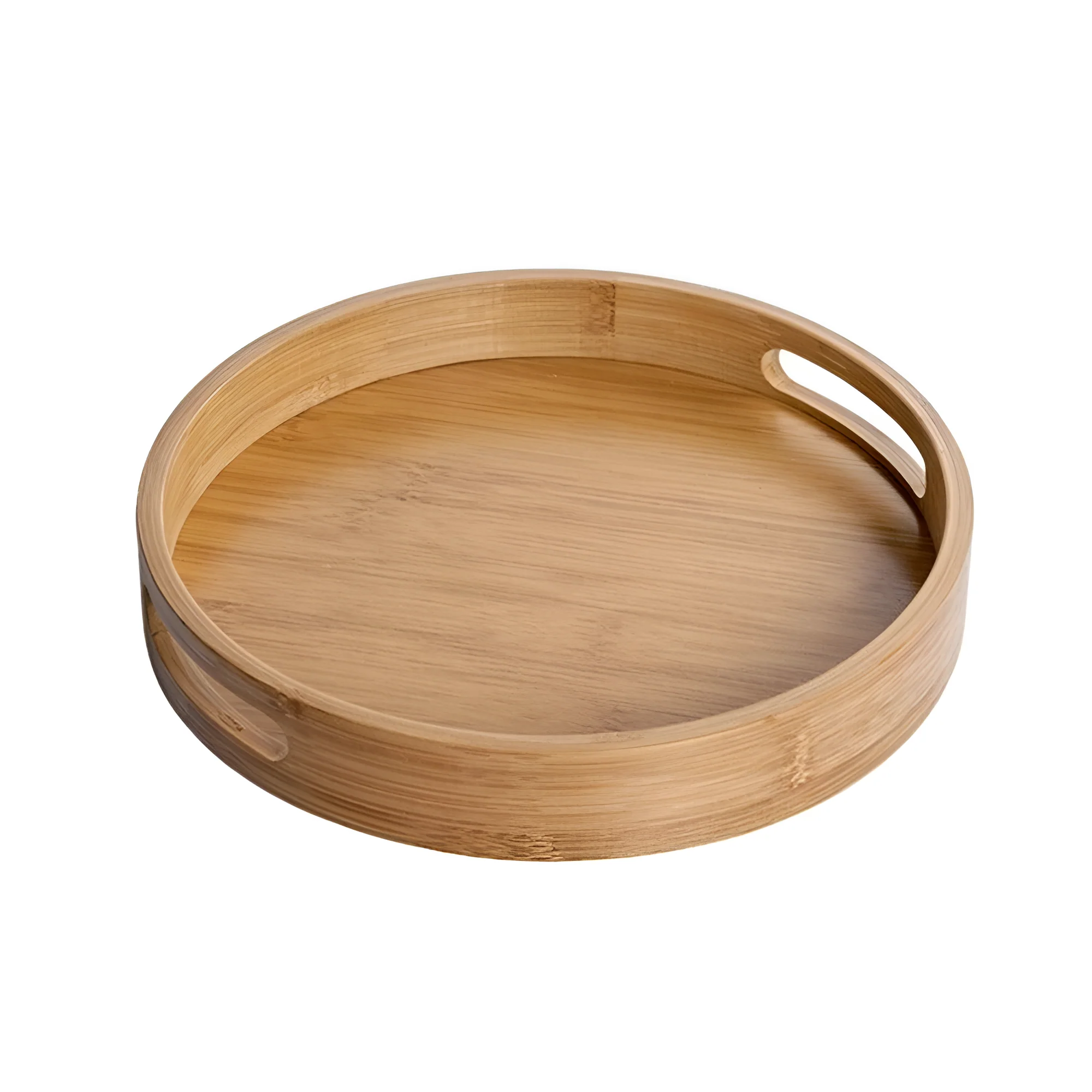 Bamboo Wood Round Serving Tray - Image 10