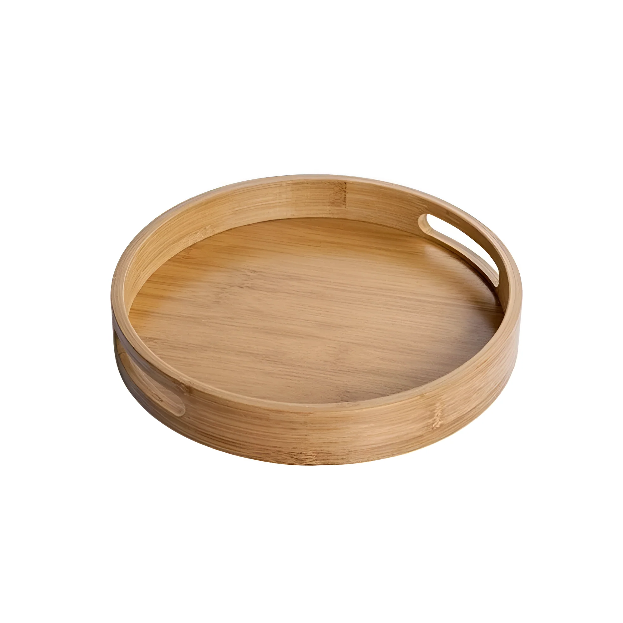 Bamboo Wood Round Serving Tray - Image 3