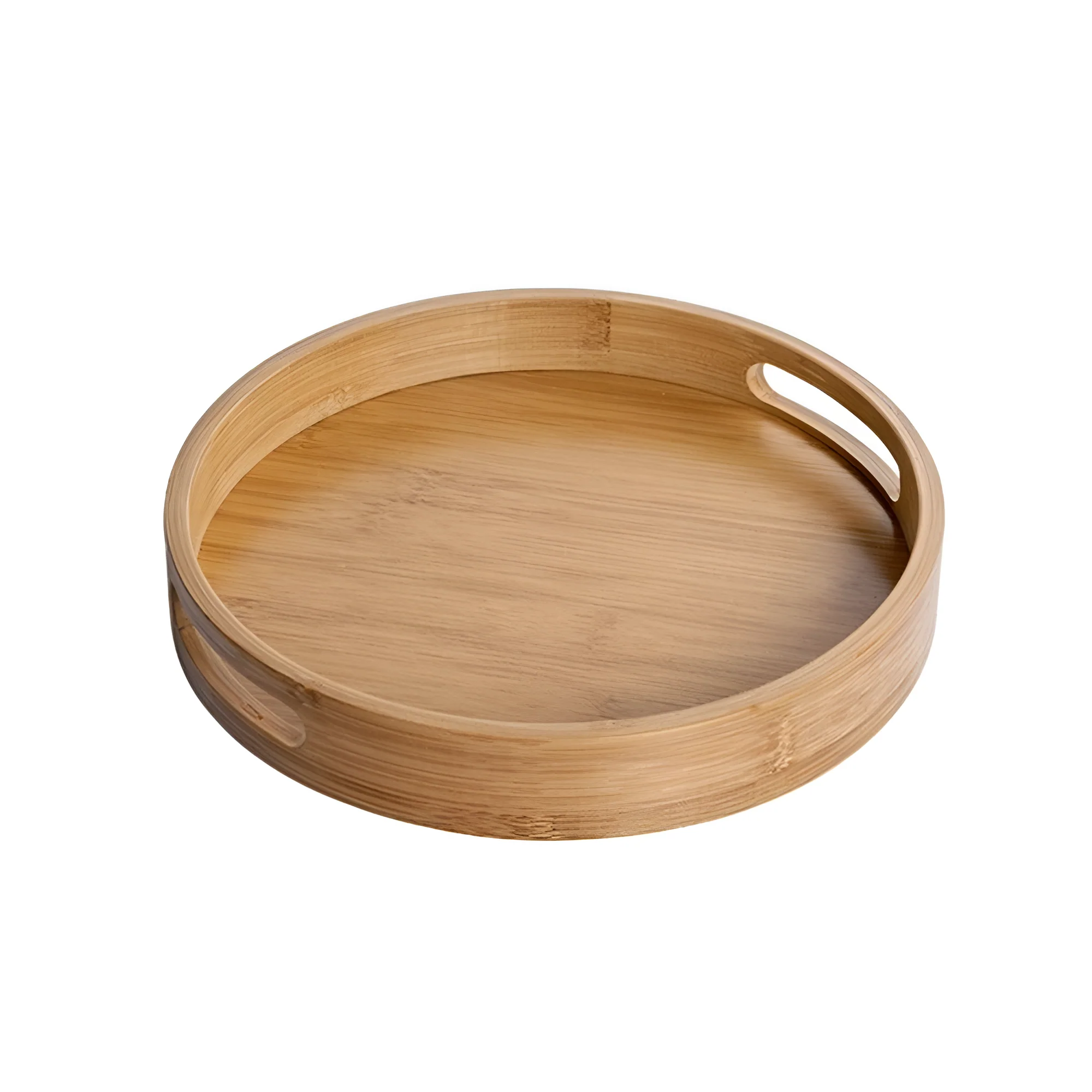 Bamboo Wood Round Serving Tray - Image 5