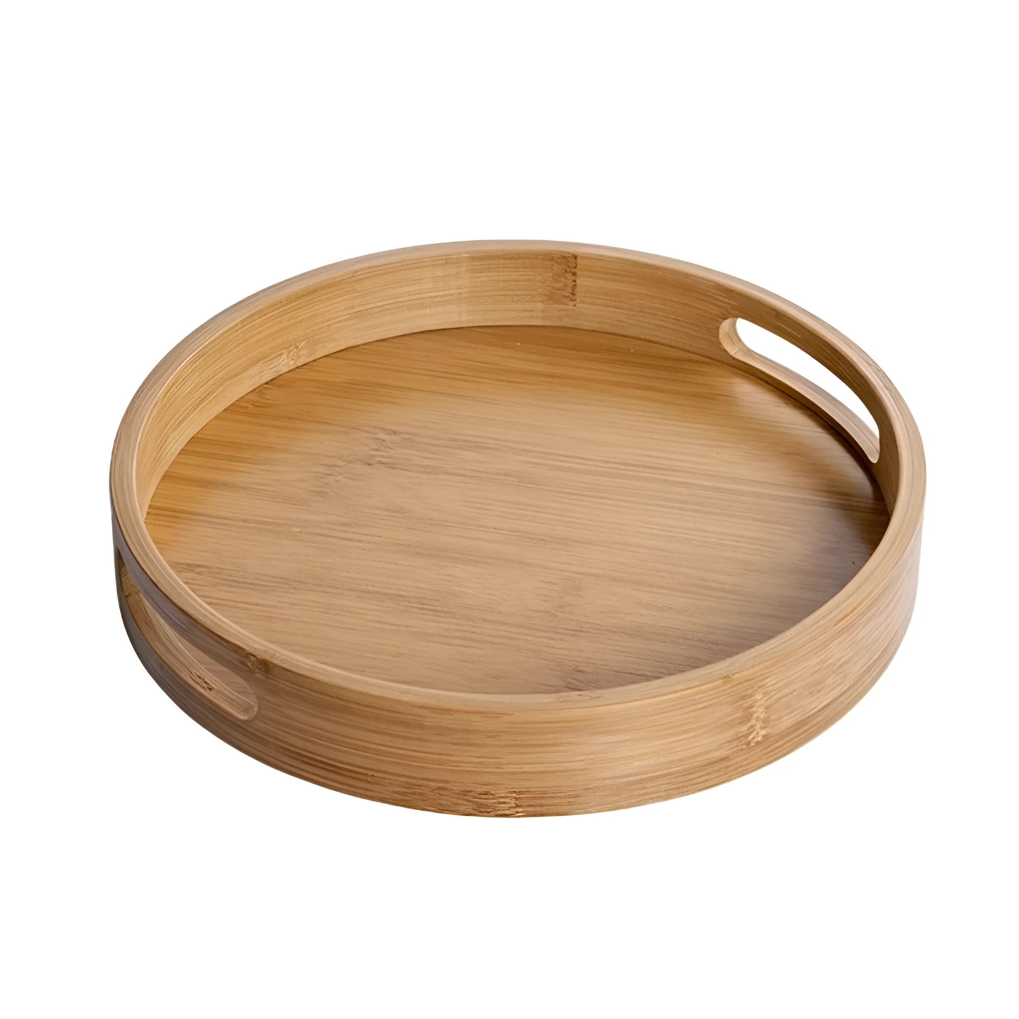 Bamboo Wood Round Serving Tray - Image 7