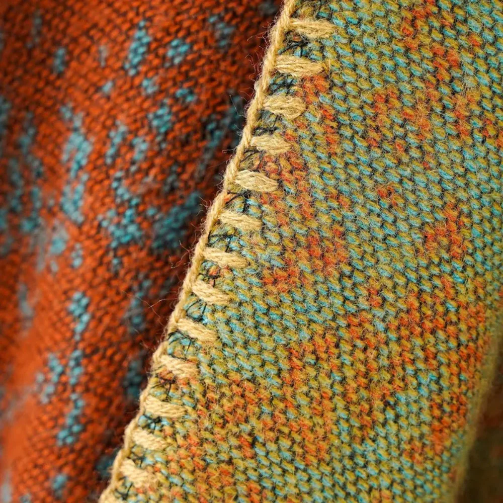 Baroque Pattern Warm Blanket Shawl - Image 5