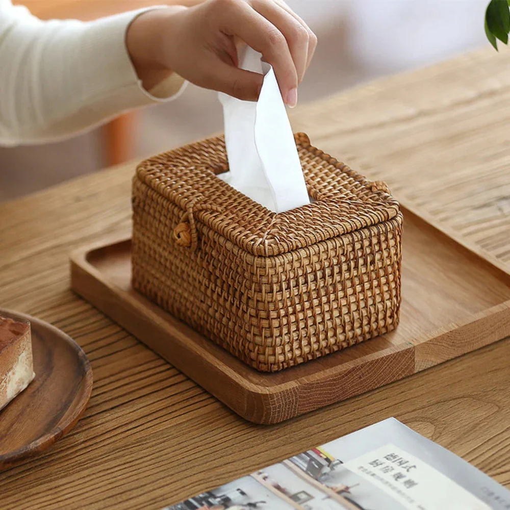 Bespoke Rattan Tissue Box - Image 2