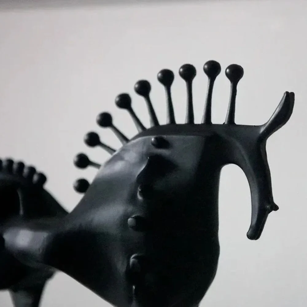Black Stallion Metal Sculpture - Image 4