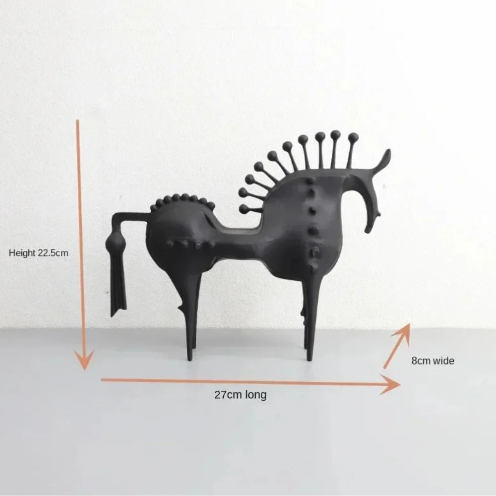Black Stallion Metal Sculpture - Image 9
