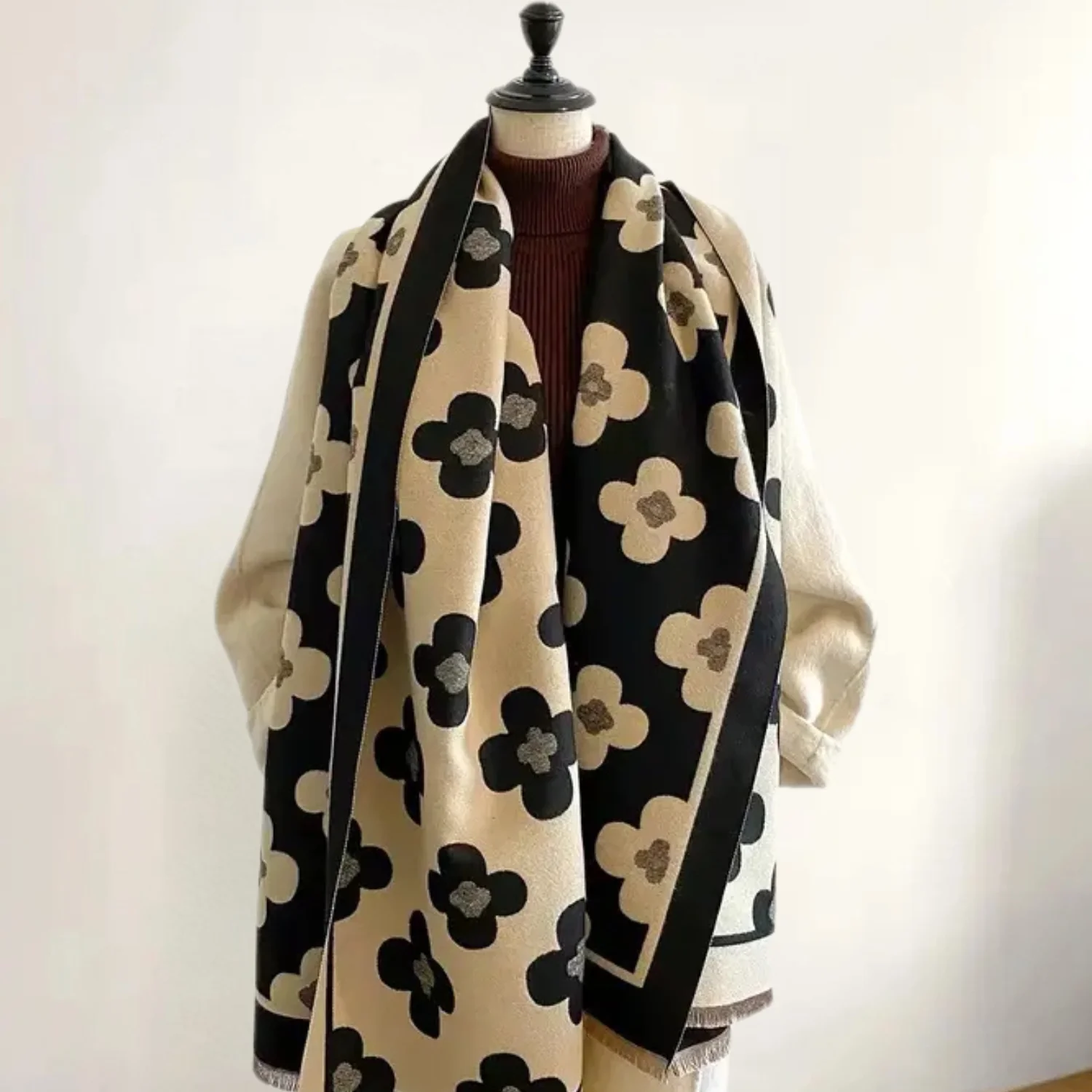 Bloom Classic Floral Winter Scarf