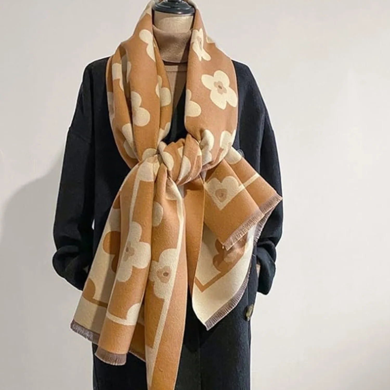 Bloom Classic Floral Winter Scarf - Image 3