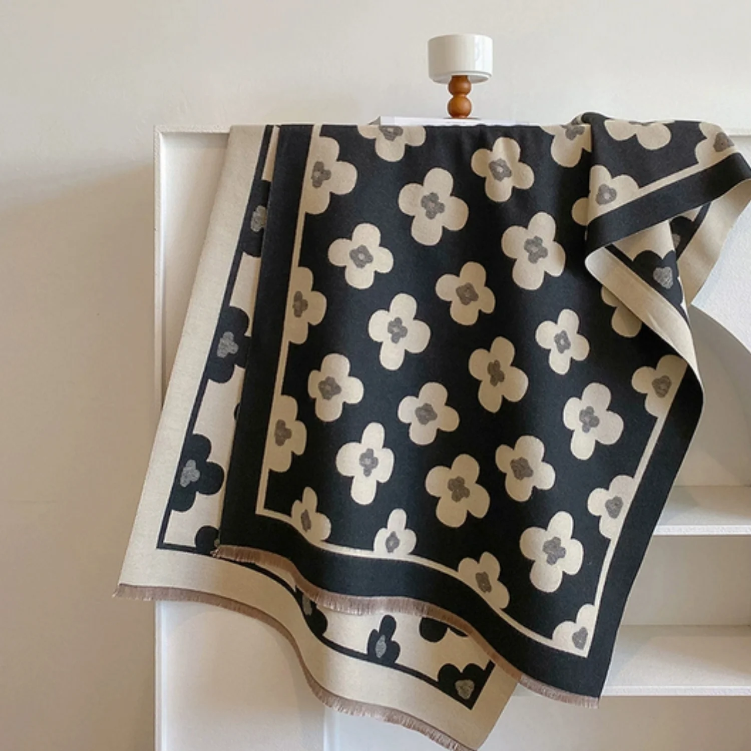 Bloom Classic Floral Winter Scarf - Image 5