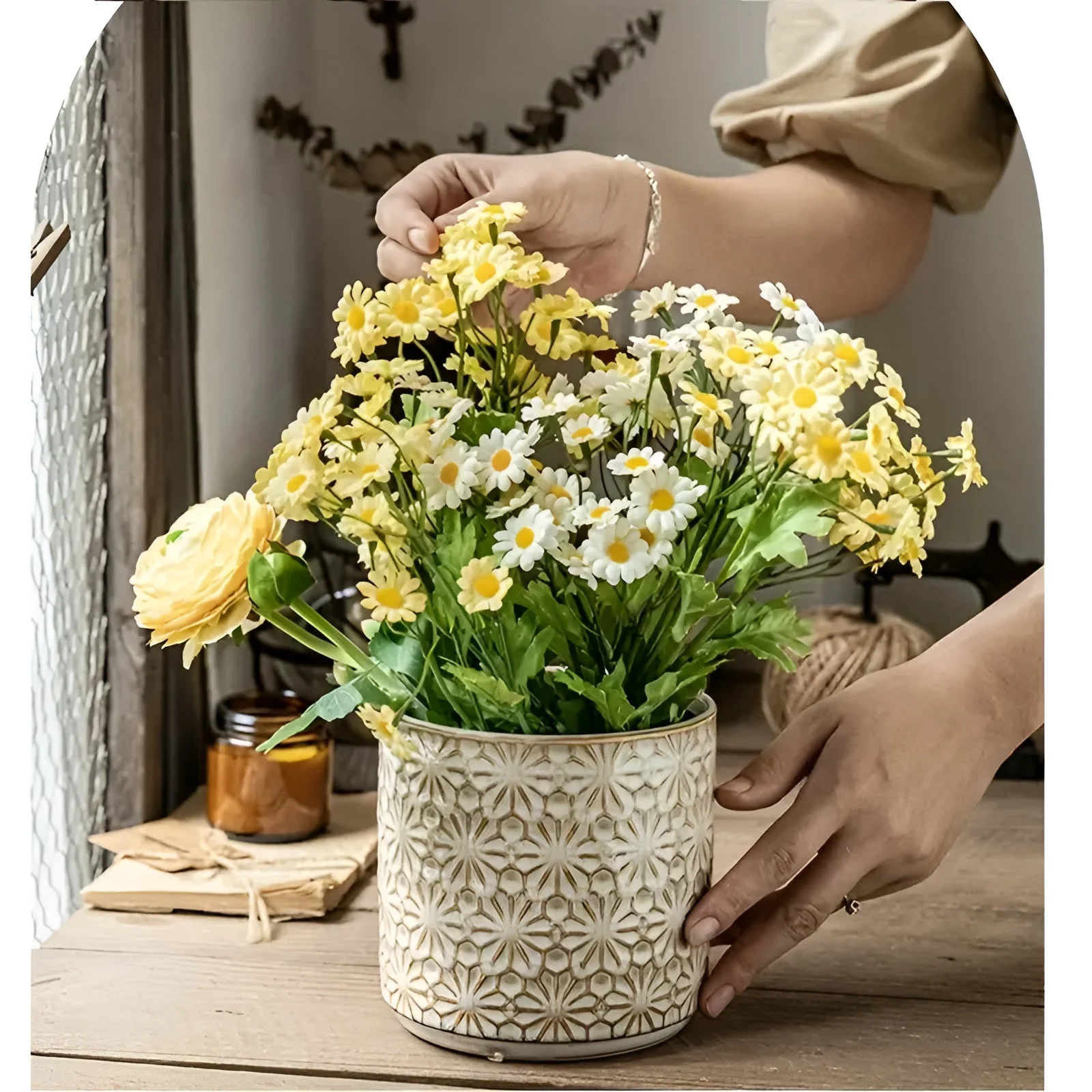 Bloom Craft Ceramic Utensil Holder - Image 3