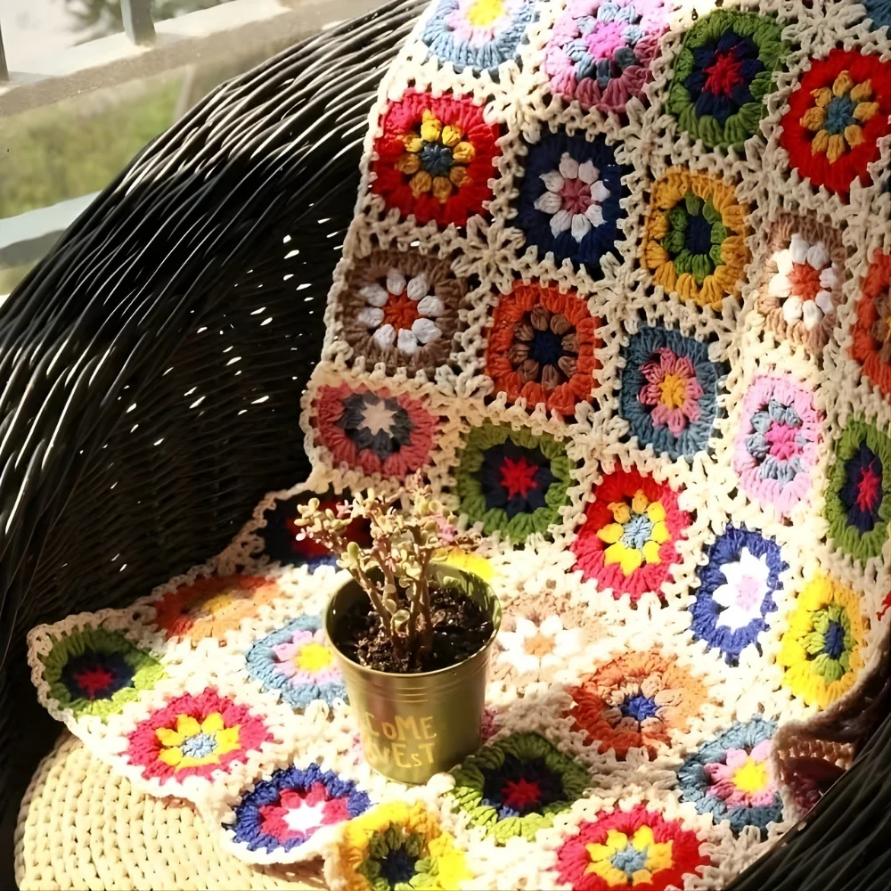 Blooming Crochet Flower Blanket - Image 2