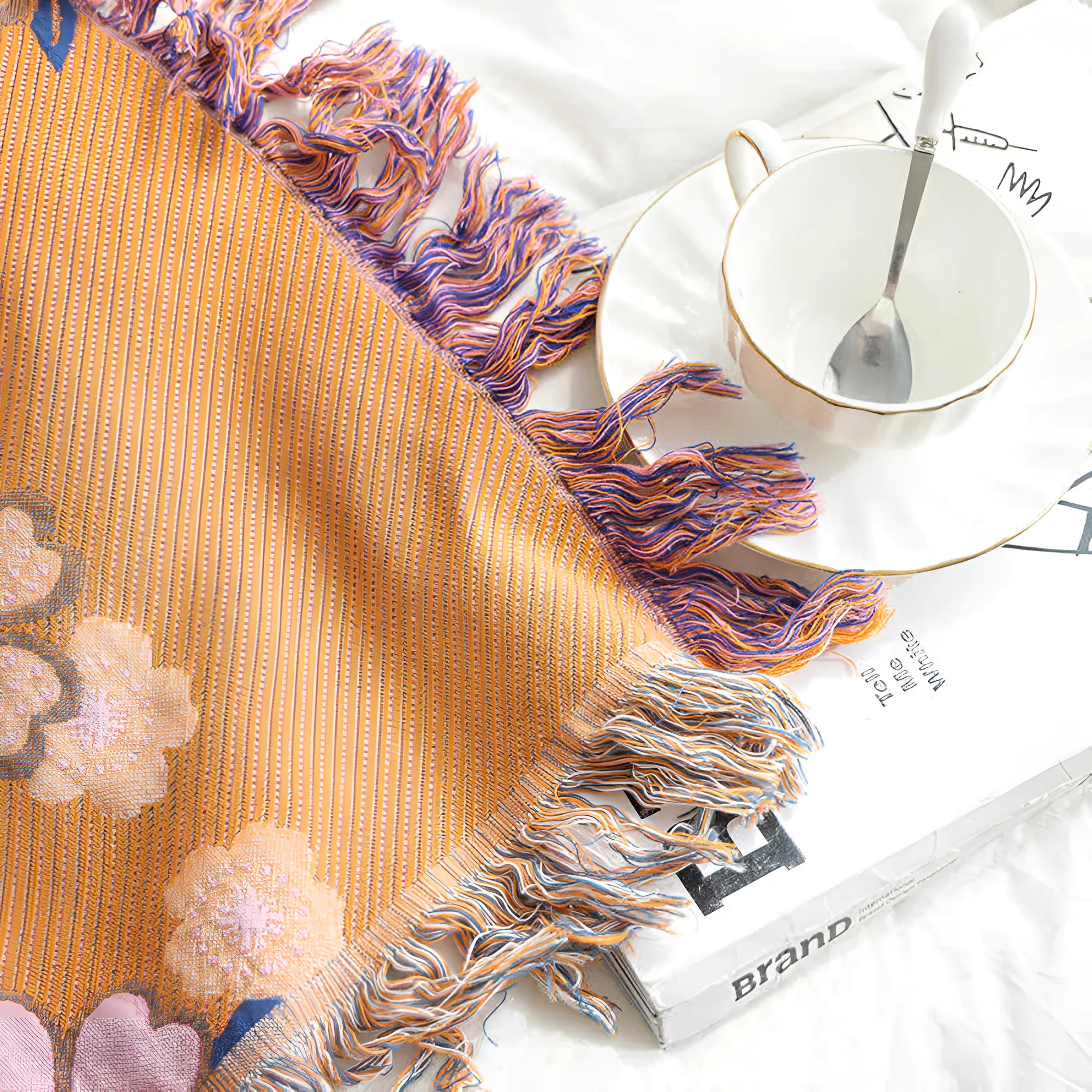 Blooming Flowers Tassel Blanket - Image 5
