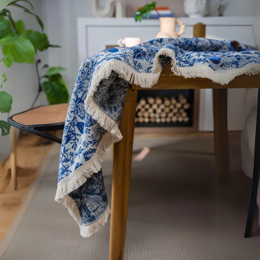 Blue Butterfly Garden Tablecloth - Image 5