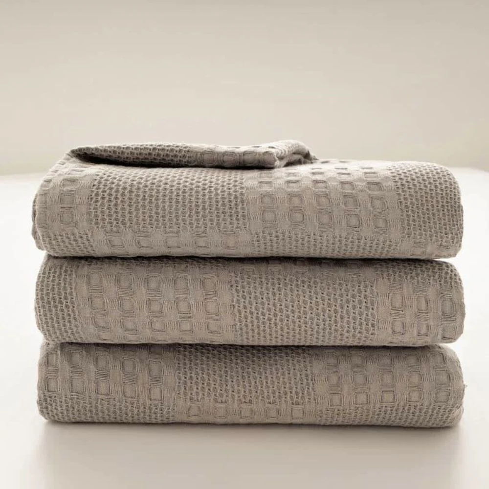 Blush Waffle Checkered Blanket - Image 12