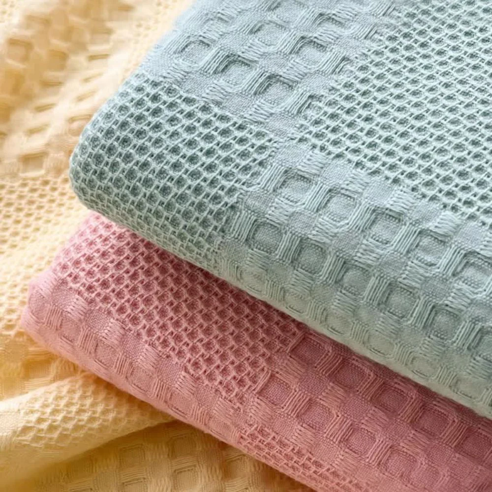 Blush Waffle Checkered Blanket - Image 13