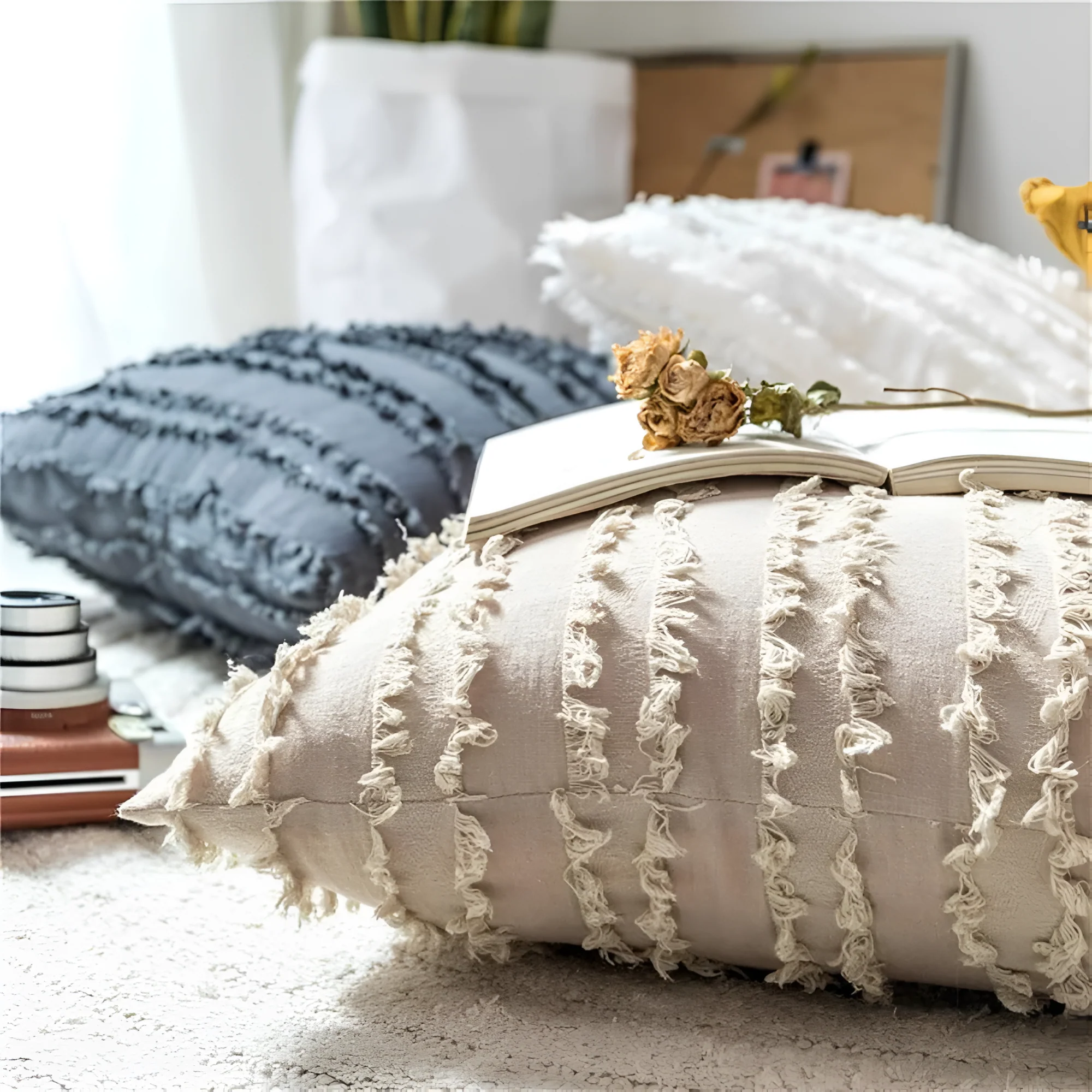 Bohemian Fringe Cushion Cover - Image 9