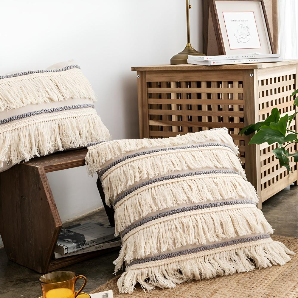 Bohemian Fringe Tassel Cushion Covers - Image 2
